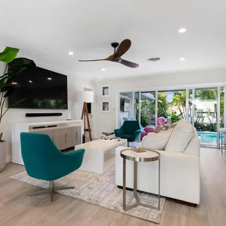 Villa Waterfront Heated Pool Hot Tub à Fort Lauderdale Extérieur photo